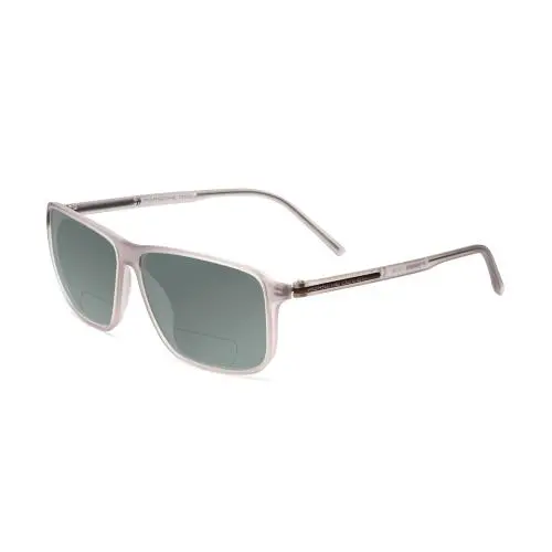 P8269-B 58mm Polarized Bi-focal Sunglasses Crystal Smoke Grey 41 Options Grey by Porsche