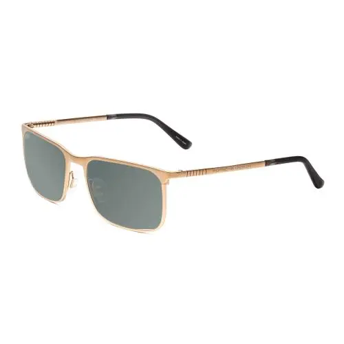 Design P8294-B 54mm Polarized Sunglasses Light Gold Black 4 Lens Options Smoke Grey Polar by Porsche