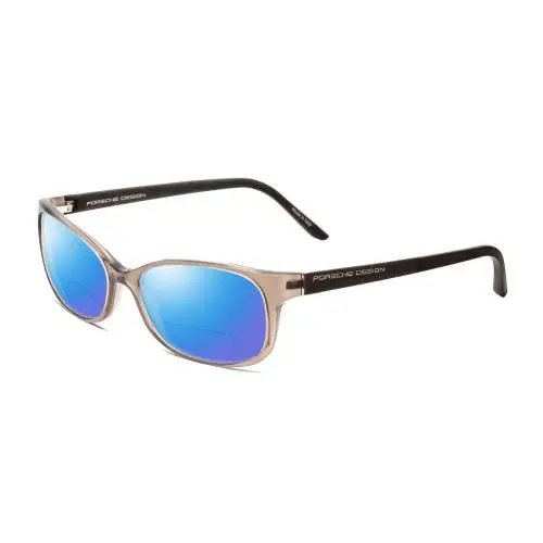 P8247-C 55mm Polarized Bi-focal Sunglasses Crystal Grey Brown 41 Options Blue Mirror by Porsche