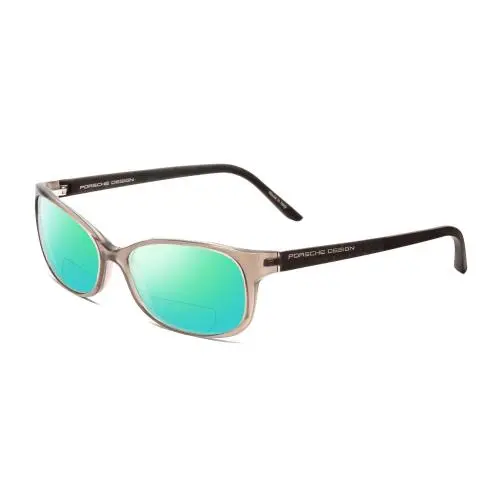 P8247-C 55mm Polarized Bi-focal Sunglasses Crystal Grey Brown 41 Options Green Mirror by Porsche