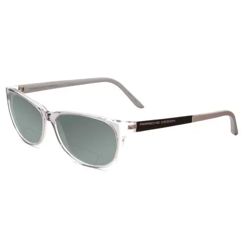 P8246-D 56 mm Polarized Bi-focal Sunglasses Crystal Grey 41 Lens Options Grey by Porsche