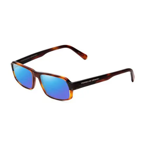 P8215-B 55mm Polarize Bi-focal Sunglass Tortoise Brown Gold Carbon Fiber Blue Mirror by Porsche