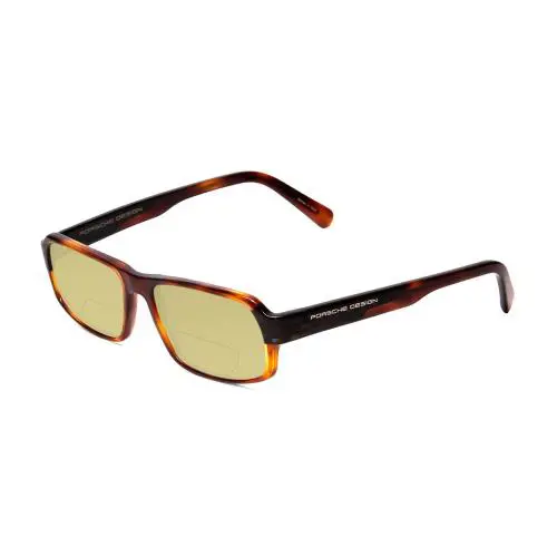 P8215-B 55mm Polarize Bi-focal Sunglass Tortoise Brown Gold Carbon Fiber Yellow by Porsche