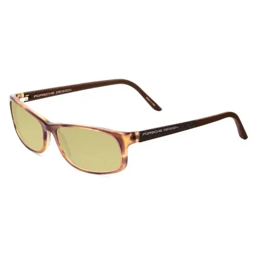 P8243-B 54mm Polarized Bi-focal Sunglasses Crystal Brown Matte 41 Option Yellow by Porsche