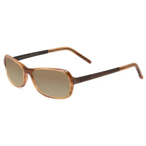 Design P8207-C Cateye 53mm Polarized Sunglasses in Light Brown 4 Options Amber Brown Polar by Porsche