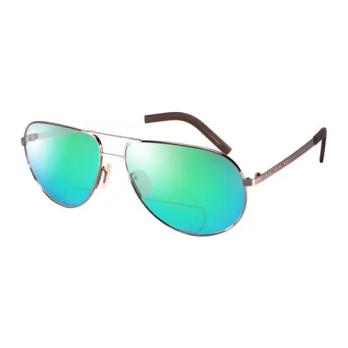 P-8280-B-59 mm Polarized Bi-focal Sunglasses 41 Options Gun Metal Silver Green Mirror by Porsche