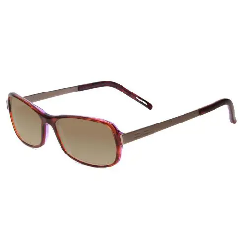 P8207-D Cateye 53 mm Polarized Sunglasses in Havana Aubergine Red Silver Amber Brown Polar by Porsche
