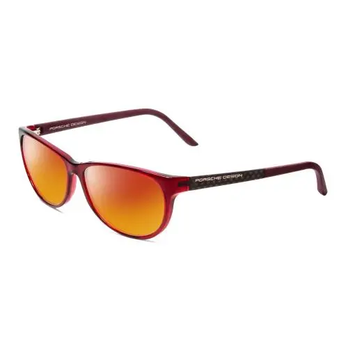 Design P8246-C 56mm Polarized Sunglasses in Crystal Red Violet 4 Options Red Mirror Polar by Porsche