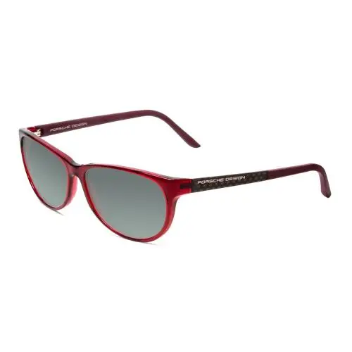 Design P8246-C 56mm Polarized Sunglasses in Crystal Red Violet 4 Options Smoke Grey Polar by Porsche