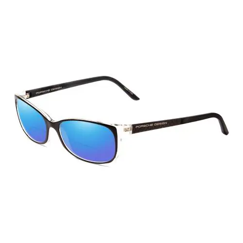 P8247-A 55mm Polarized Bi-focal Sunglasses Black Layer Crystal 41 Option Blue Mirror by Porsche