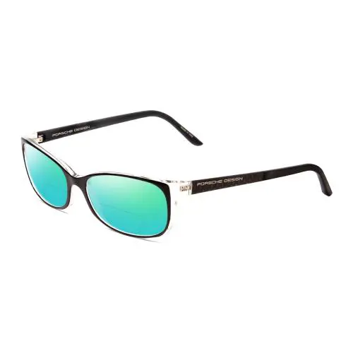 P8247-A 55mm Polarized Bi-focal Sunglasses Black Layer Crystal 41 Option Green Mirror by Porsche