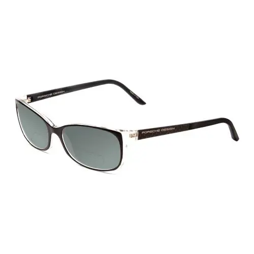 P8247-A 55mm Polarized Bi-focal Sunglasses Black Layer Crystal 41 Option Grey by Porsche