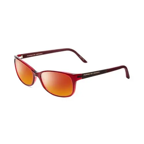 P8247-D 55mm Polarized Sunglasses in Crystal Red Matte Burgundy 4 Option Red Mirror Polar by Porsche