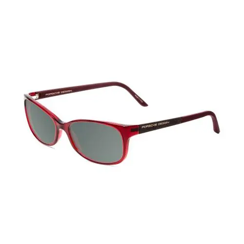 P8247-D 55mm Polarized Sunglasses in Crystal Red Matte Burgundy 4 Option Smoke Grey Polar by Porsche