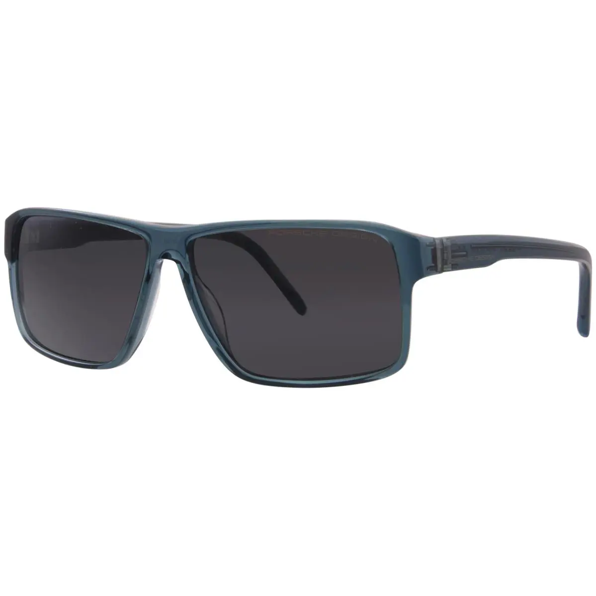Porsche Design Men`s P8634 P/8634 Square Sunglasses 57mm - Frame: Gray, Lens: Blue