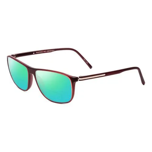 P8278-D 56 mm Polarized Bi-focal Sunglasses Crystal Red Brown 41 Options Green Mirror by Porsche