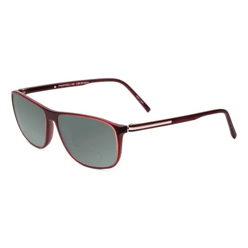 P8278-D 56 mm Polarized Bi-focal Sunglasses Crystal Red Brown 41 Options Grey by Porsche