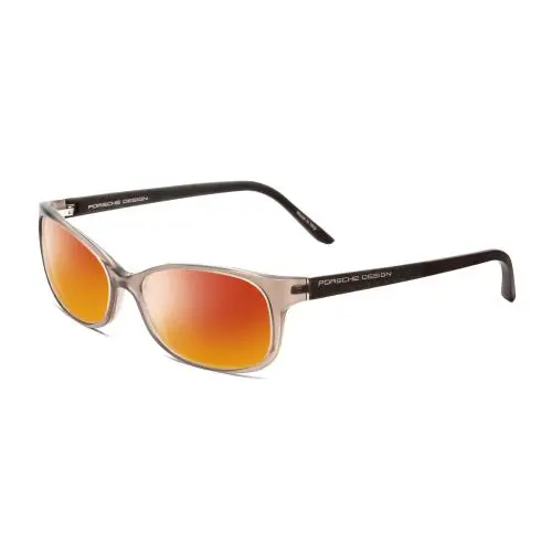 Design P8247-C 55mm Polarized Sunglasses in Crystal Grey Brown 4 Options Red Mirror Polar by Porsche