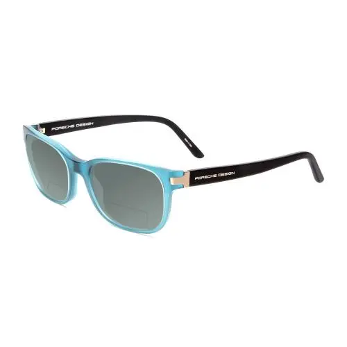 P8250-C 55mm Polarized Bi-focal Sunglasses Crystal Azure Aqua Blue Black Grey by Porsche