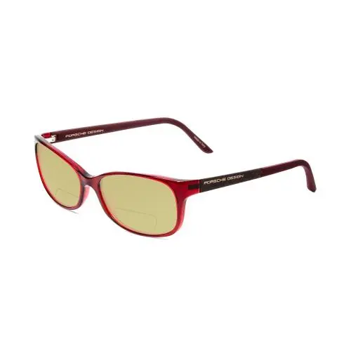 P8247-D 55mm Polarized Bi-focal Sunglasses Red Matte Burgundy 41 Options Yellow by Porsche