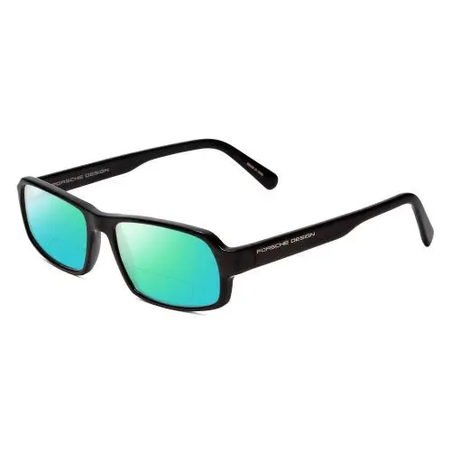 P8215-A 55mm Polarized Bi-focal Sunglasses Black Carbon Fiber 41 Options Green Mirror by Porsche