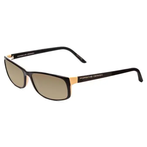 P8243-A 54mm Polarized Sunglasses in Black Rose Pink/matte 4 Lens Option Amber Brown Polar by Porsche