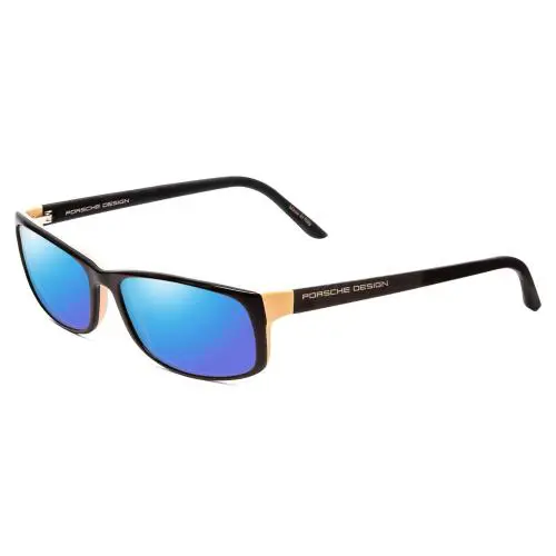 P8243-A 54mm Polarized Sunglasses in Black Rose Pink/matte 4 Lens Option Blue Mirror Polar by Porsche