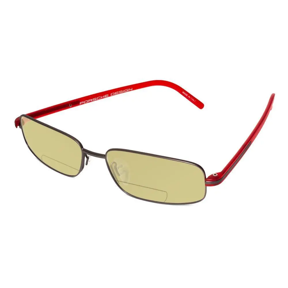 Design P8125-D-57mm Polarized Bi-focal Sunglasses 41 Option Gunmetal Red Yellow by Porsche