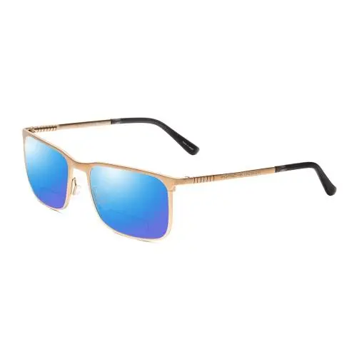 Porsche P8294-B 54mm Polarized Bi-focal Sunglasses Light Gold Black Lens Options