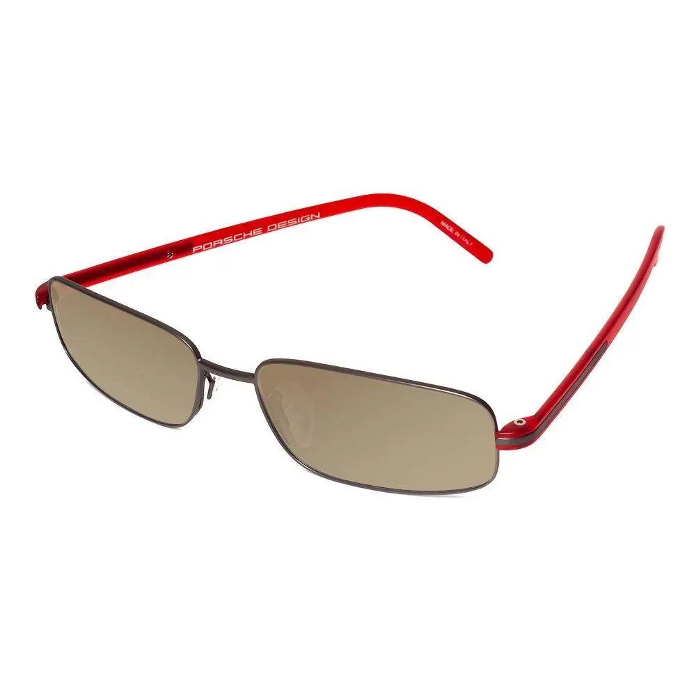 Design P8125-D-57 mm Polarized Sunglasses 4 Lens Options Gun Metal Red Amber Brown Polar by Porsche