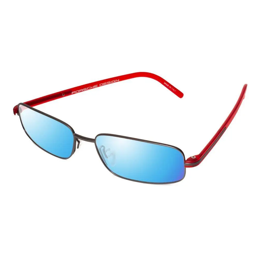 Design P8125-D-57 mm Polarized Sunglasses 4 Lens Options Gun Metal Red Blue Mirror Polar by Porsche