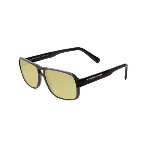 P8217-C 56 mm Polarized Bi-focal Sunglasses Grey Carbon Fiber 41 Options Yellow by Porsche