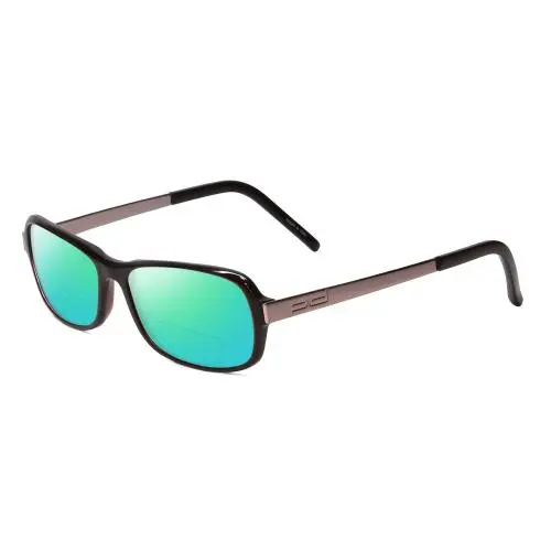 P8207-A Cateye 53 mm Polarized Bi-focal Sunglasses Dark Brown 41 Options Green Mirror by Porsche