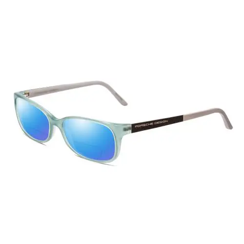 Porsche P8247-B 55 mm Polarized Bi-focal Sunglasses Crystal Azure Aqua Blue Grey