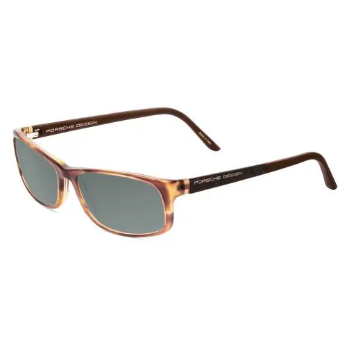 Designs P8243-B 54mm Polarized Sunglasses in Striped Crystal Brown Matte Smoke Grey Polar by Porsche