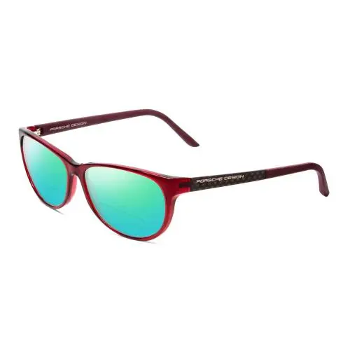 P8246-C 56mm Polarized Bi-focal Sunglasses Crystal Red Violet 41 Options Green Mirror by Porsche