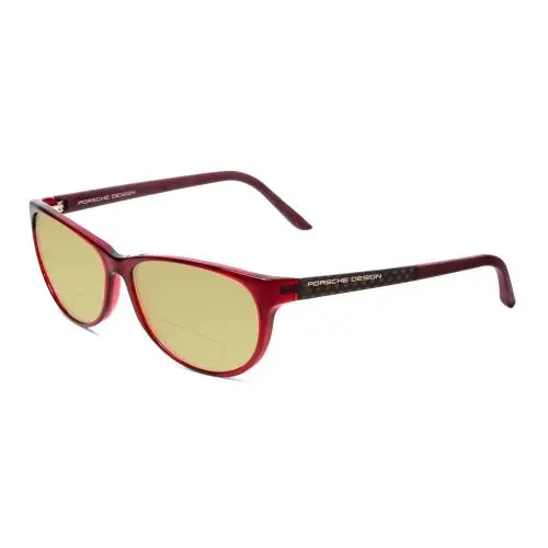 P8246-C 56mm Polarized Bi-focal Sunglasses Crystal Red Violet 41 Options Yellow by Porsche