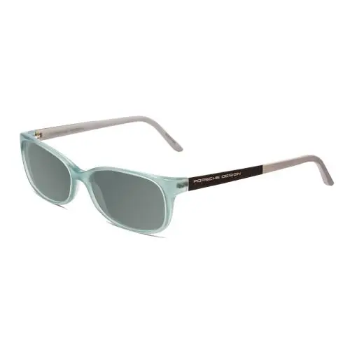 Design P8247-B 55mm Polarized Sunglasses in Crystal Azure Aqua Blue Grey Smoke Grey Polar by Porsche