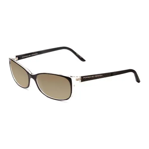 P8247-A 55 mm Polarized Sunglasses in Black Layer Crystal 4 Lens Options Amber Brown Polar by Porsche