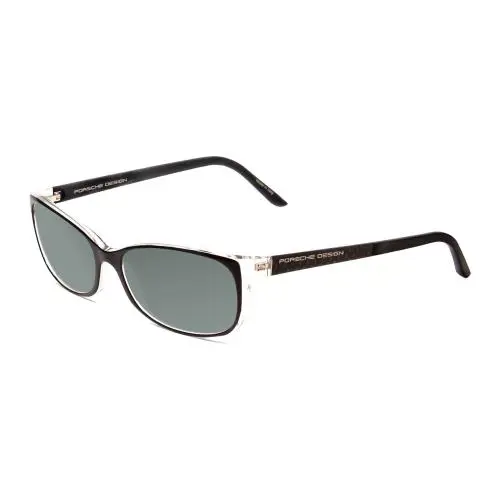 P8247-A 55 mm Polarized Sunglasses in Black Layer Crystal 4 Lens Options Smoke Grey Polar by Porsche
