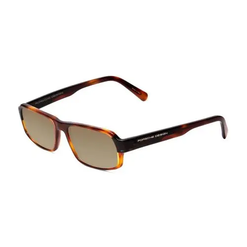 P8215-B 55 mm Polarized Sunglasses in Havana Tortoise Brown Carbon Fiber Amber Brown Polar by Porsche