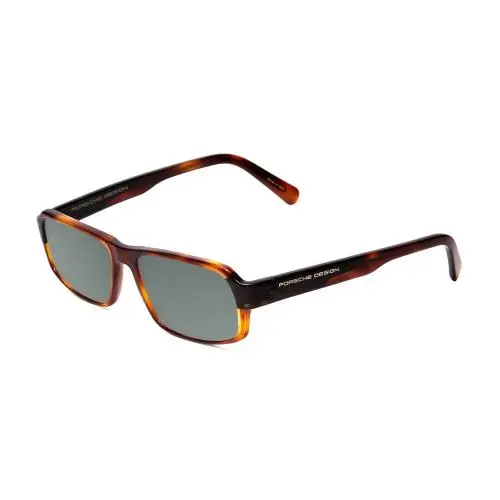 P8215-B 55 mm Polarized Sunglasses in Havana Tortoise Brown Carbon Fiber Smoke Grey Polar by Porsche