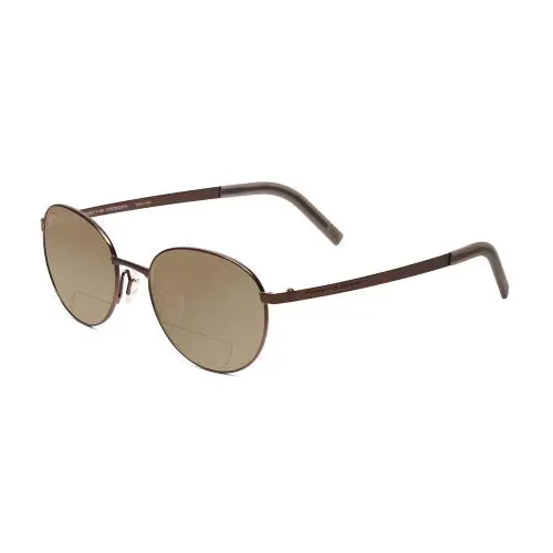 P8315-B Round 52mm Polarized Bi-focal Sunglasses Brown Copper 41 Options Brown by Porsche