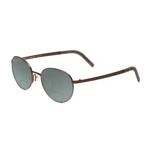 P8315-B Round 52mm Polarized Bi-focal Sunglasses Brown Copper 41 Options Grey by Porsche