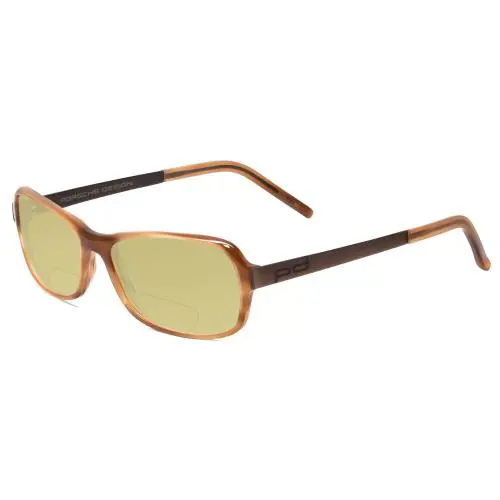 P8207-C Cateye 53mm Polarized Bi-focal Sunglasses Light Brown 41 Options Yellow by Porsche