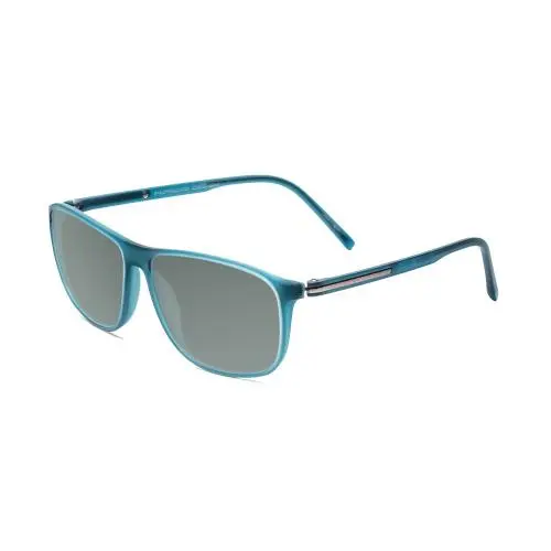 Design P8278-B 56mm Polarized Sunglasses in Crystal Azure Turquoise Blue Smoke Grey Polar by Porsche