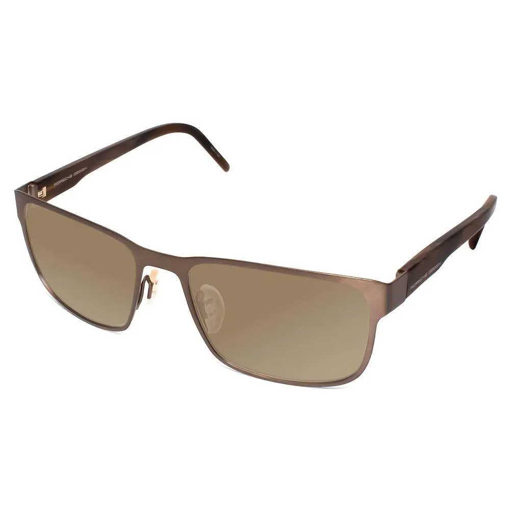 Design P8291-C-55 mm Polarized Sunglass 4 Lens Options Brown Marble Horn Amber Brown Polar by Porsche