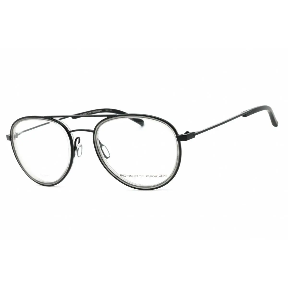 Men`s Eyeglasses Palladium Silver Aviator Full Rim Plastic Frame P8366 C by Porsche