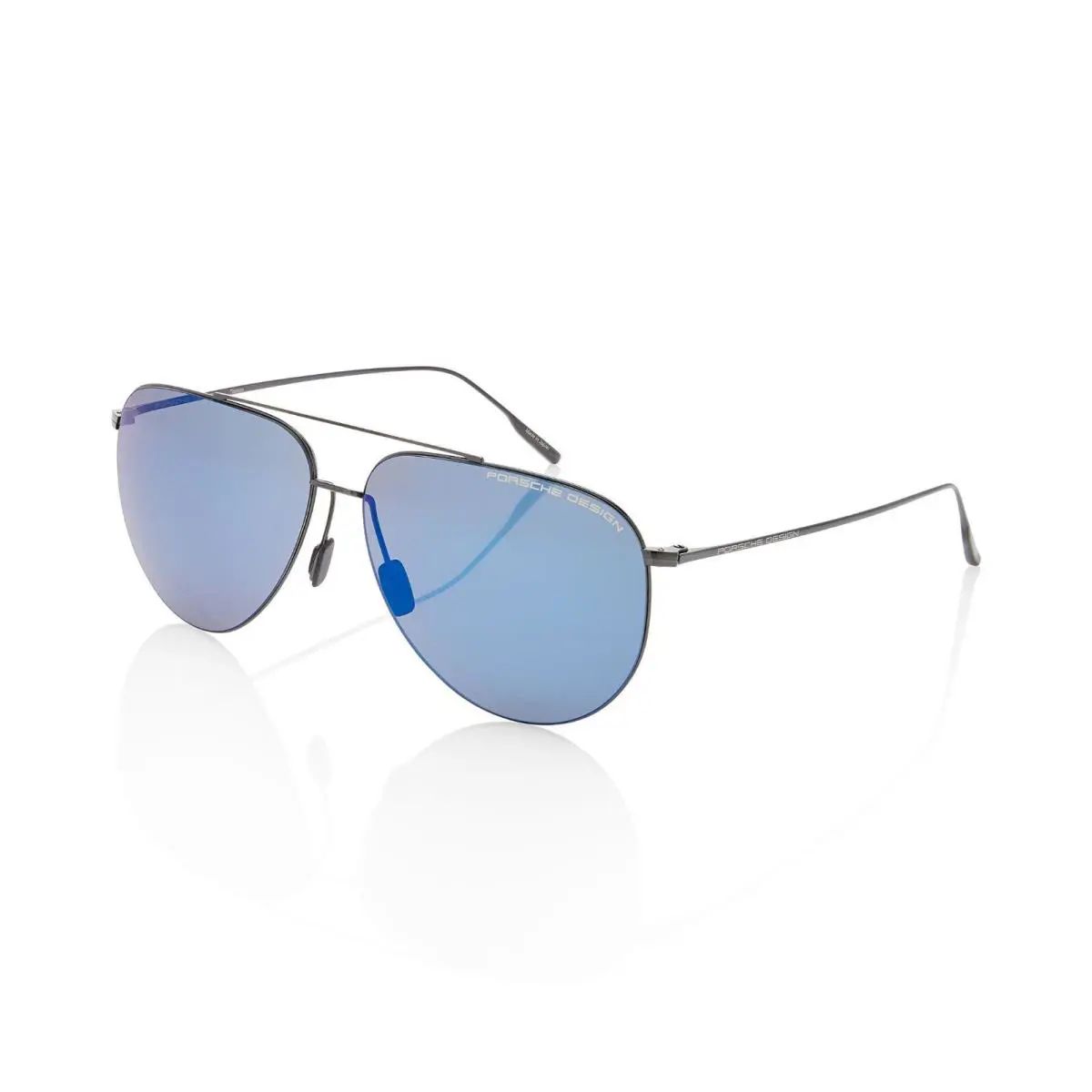 Porsche Design Titanium Sunglasses P8939 A Black/blue Mirrored Lenses - Frame: Dark Gun
