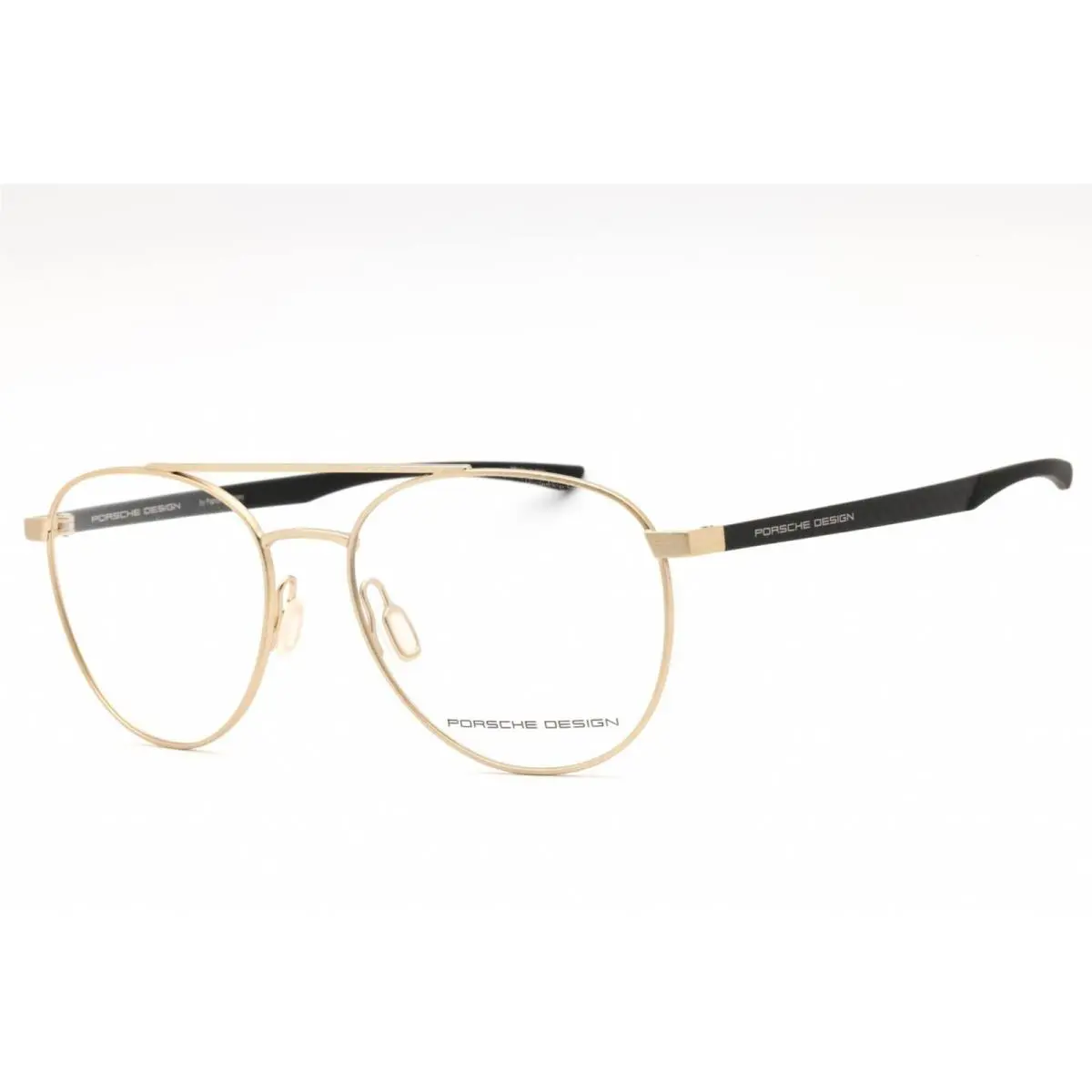 Porsche Men`s Eyeglasses Gold/black Metal Aviator Shape Full Rim Frame P8754 B